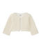 Cardigan bébé fille à rayures blanc MARSHMALLOW/jaune DORE