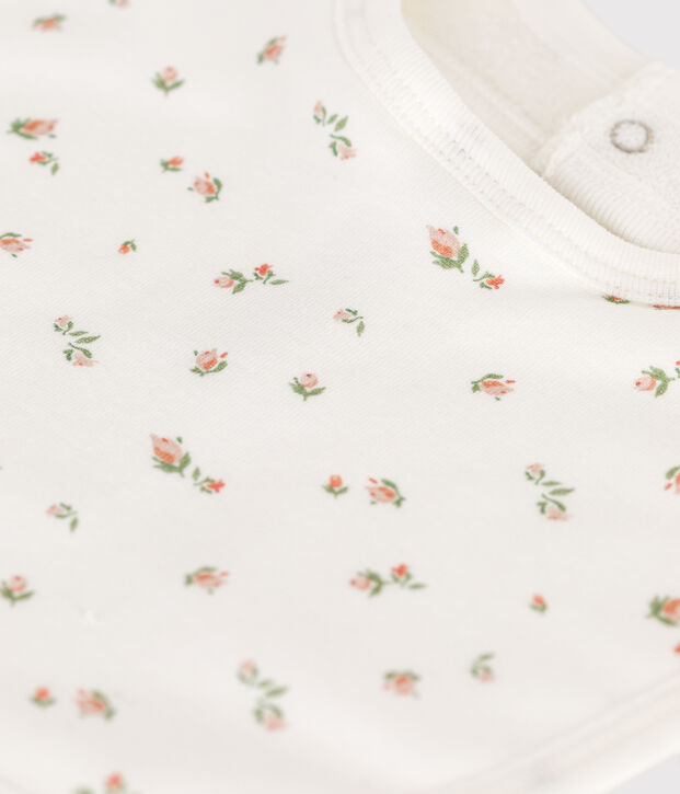 Bavoir b&eacute;b&eacute; blanc/multicouleur