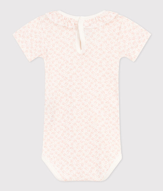 Body manches courtes à collerette en coton bébé MARSHMALLOW/ PANTY