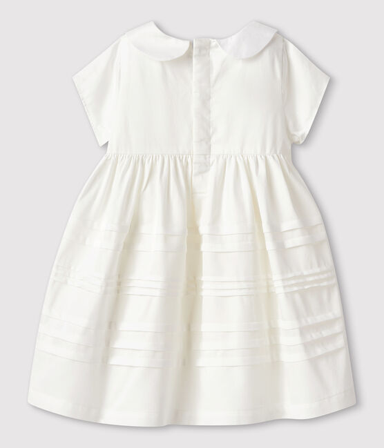 Robe cérémonie en satin bébé fille blanc MARSHMALLOW