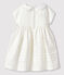 Robe cérémonie en satin bébé fille blanc MARSHMALLOW