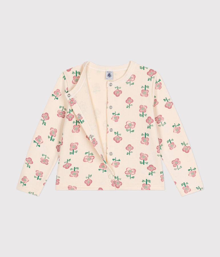 Cardigan en molleton enfant fille blanc AVALANCHE/ MULTICO