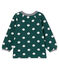 Blouse manches longues bébé fille imprimée vert SOUSBOIS/blanc MARSHMALLOW