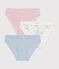 Lot de 3 culottes arc-en-ciel en coton enfant variante 1