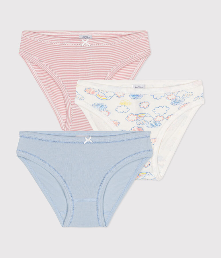 Lot de 3 culottes arc-en-ciel en coton enfant variante 1