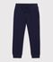 Pantalon de jogging enfant en coton uni bleu marine