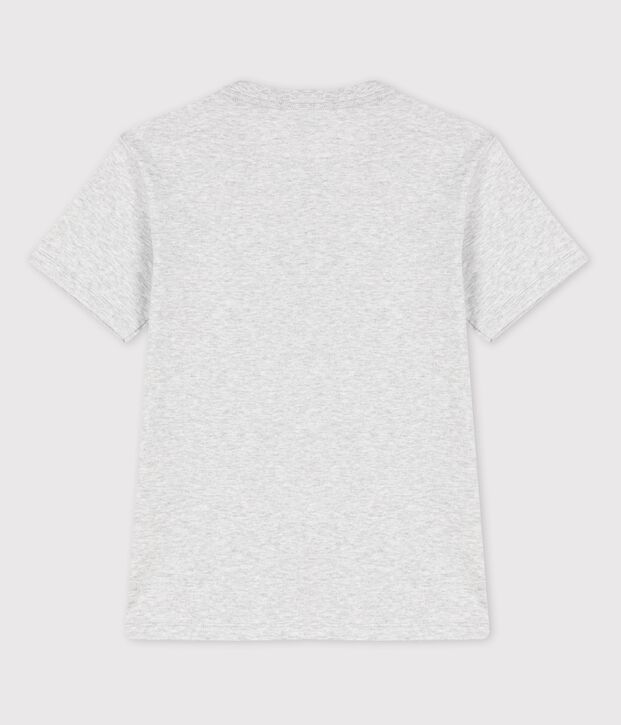 Tee-shirt manches courtes en coton enfant gar&ccedil;on gris