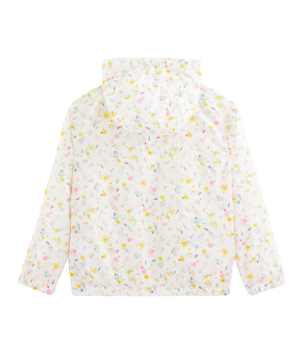 Coupe-vent enfant fille blanc/multicouleur