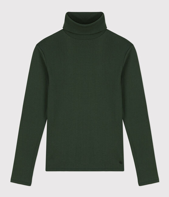 Tee-shirt col roulé L'ICONIQUE en coton Femme vert AVORIAZ