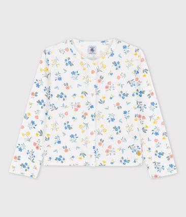Cardigan imprimé en coton enfant fille