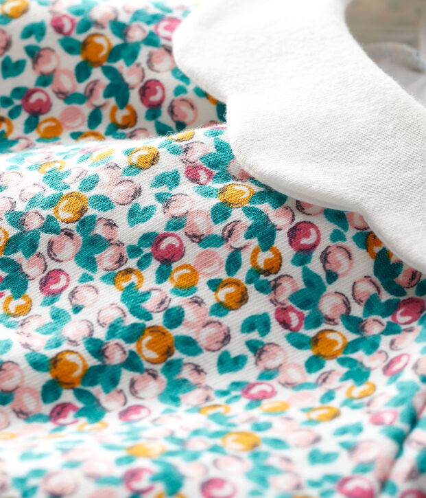 Blouse manches longues b&eacute;b&eacute; fille blanc/multicouleur