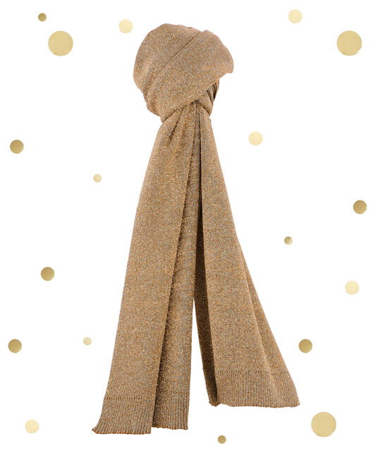 Écharpe doré pour femme marron BRINDILLE/jaune DORE