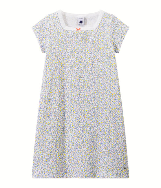 Chemise de nuit fille imprimée blanc ECUME/blanc MULTICO
