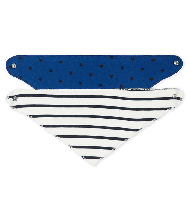 Lot de 2 bandanas-bavoirs b&eacute;b&eacute; gar&ccedil;on multicouleur