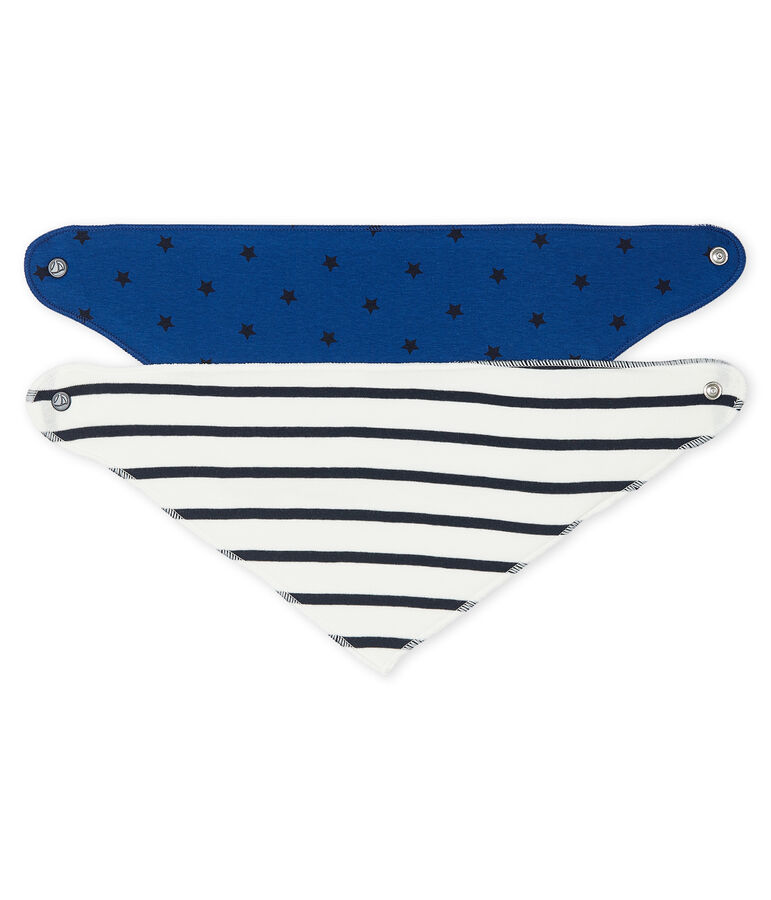 Lot de 2 bandanas-bavoirs b&eacute;b&eacute; gar&ccedil;on multicouleur