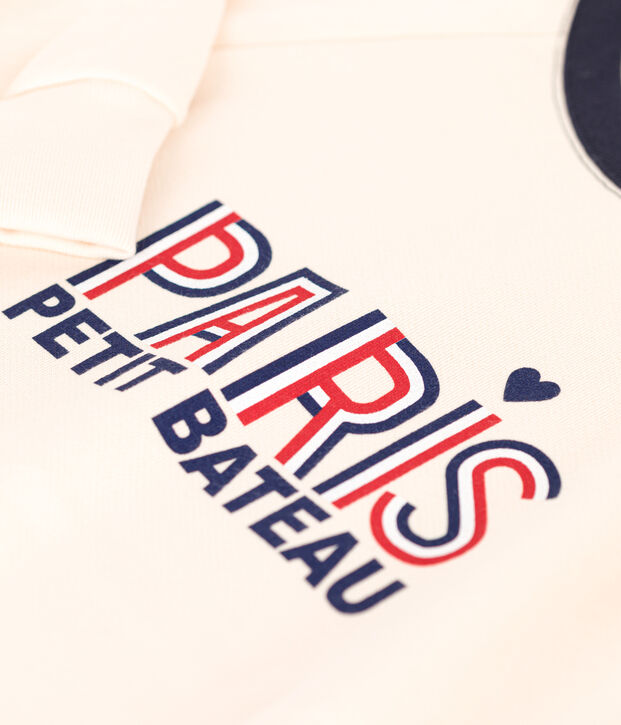 Sweatshirt en molleton femme &eacute;cru