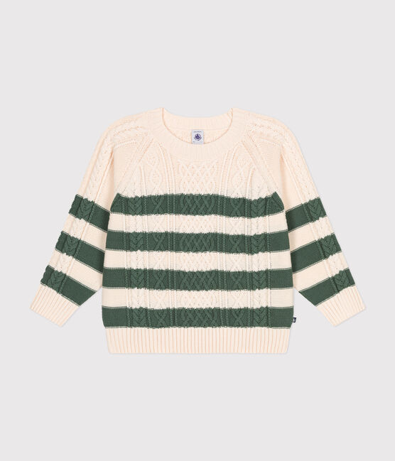 Pull irlandais à rayures en coton enfant AVALANCHE/ CROCO