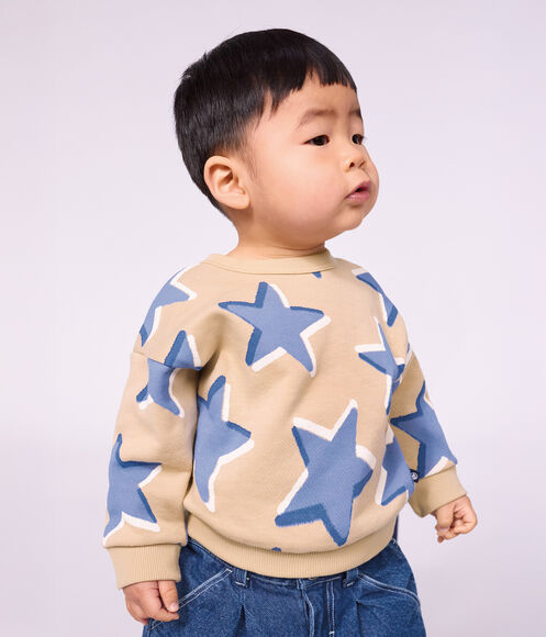 SWEATSHIRT BÉBÉ EN COTON IMPRIMÉ ÉTOILES