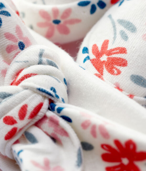 Lot bandeau et chaussons fleuri bébé fille en coton biologique variante 1