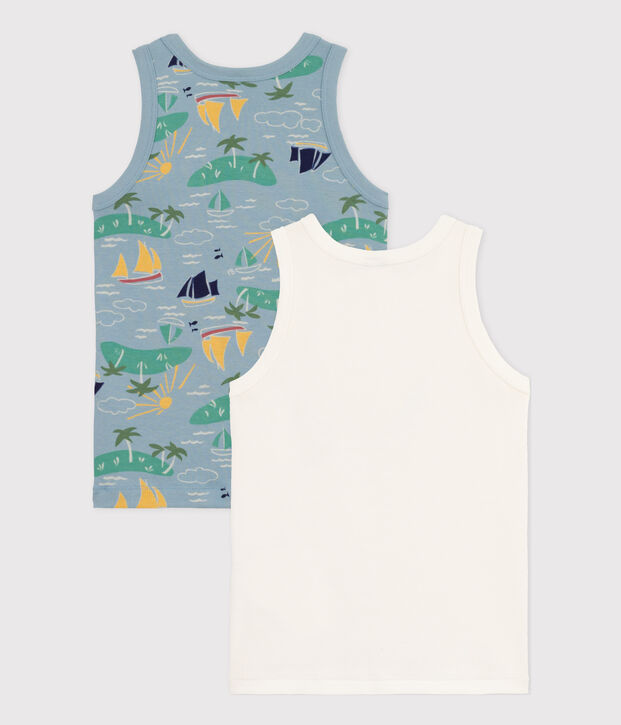 Lot de 2 d&eacute;bardeurs explorateur en coton petit gar&ccedil;on multicouleur