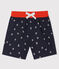Short de plage bébé garçon imprimé bleu SMOKING/blanc MULTICO