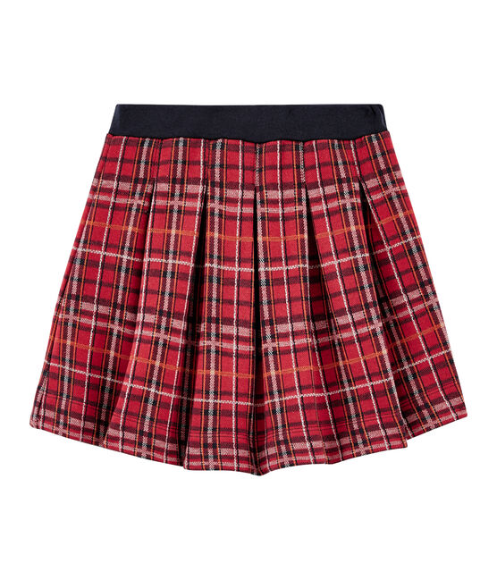 Jupe enfant fille rouge TERKUIT/blanc MULTICO