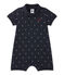 Combicourt col polo bébé garçon imprimé bleu SMOKING/blanc FETA