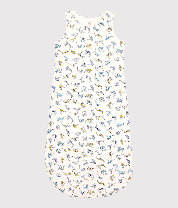 Gigoteuse b&eacute;b&eacute; imprim&eacute; panth&egrave;res en coton biologique blanc/multicouleur