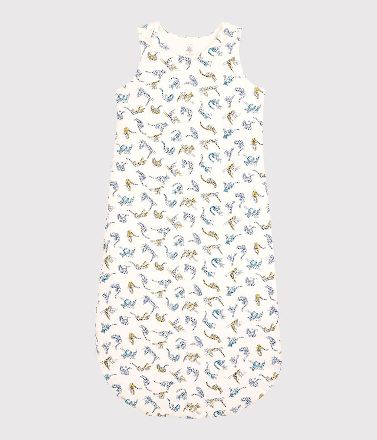Gigoteuse b&eacute;b&eacute; imprim&eacute; panth&egrave;res en coton biologique blanc MARSHMALLOW/blanc MULTICO