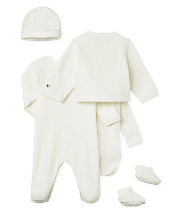 Coffret cadeau naissance en bouclette &eacute;ponge gratt&eacute;e extra chaude multicouleur