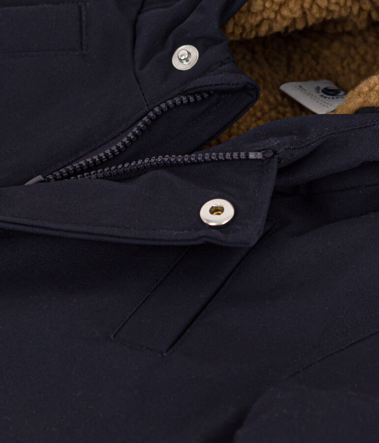 Parka doubl&eacute;e sherpa b&eacute;b&eacute; bleu SMOKING