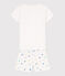 Pyjacourt animaux marins en coton petite fille blanc MARSHMALLOW/blanc MULTICO