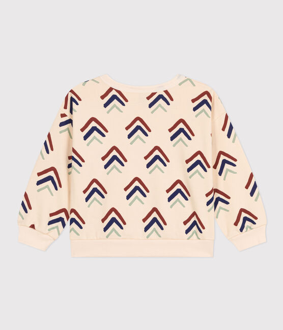 Sweatshirt imprimé en molleton enfant blanc AVALANCHE/ MULTICO
