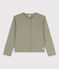 Cardigan en coton enfant fille vert MARECAGE