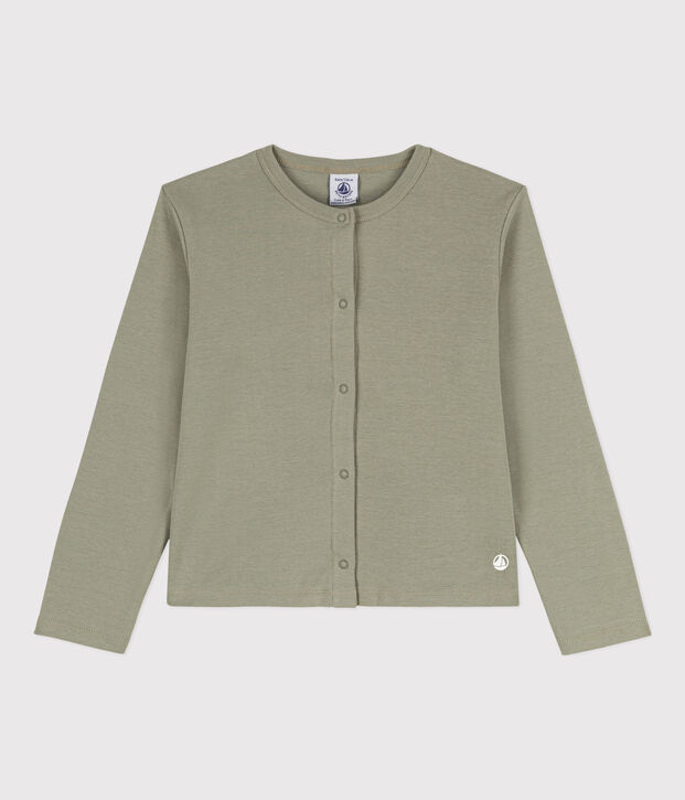 Cardigan en coton enfant fille vert