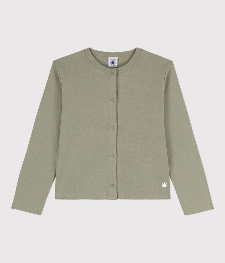 Cardigan en coton enfant fille vert