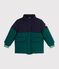 Doudoune enfant unie colorblock vert/bleu