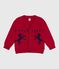 Cardigan enfant en laine et coton à motifs rouge TERKUIT/ SOIR