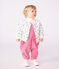 Cardigan bébé en coton, imprimé à fleurs bleu MILK/ SOIR