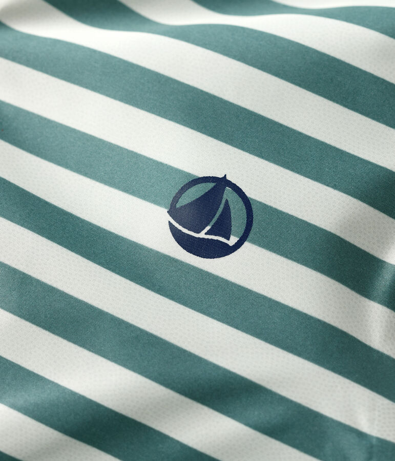 Coupe vent en polyester recycl&eacute; b&eacute;b&eacute; vert BRUT/blanc AVALANCHE