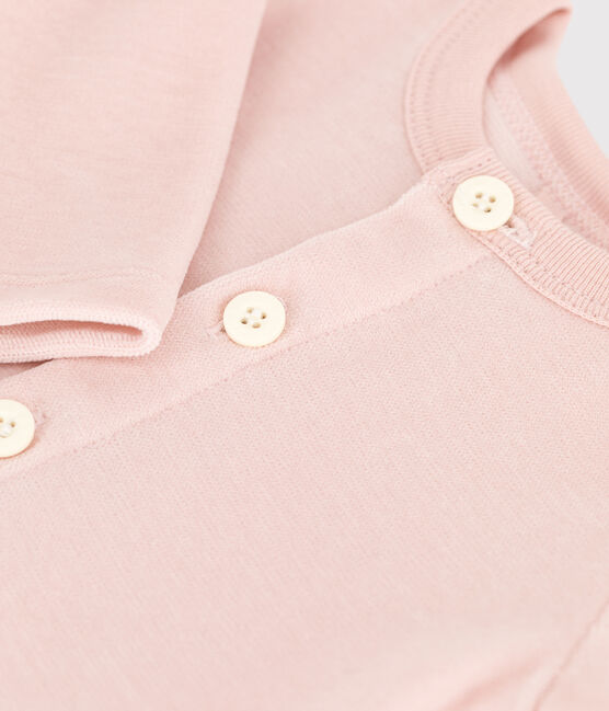 Cardigan en velours bébé en coton rose SALINE