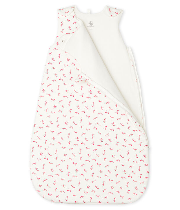 Gigoteuse b&eacute;b&eacute; en c&ocirc;te blanc/rose
