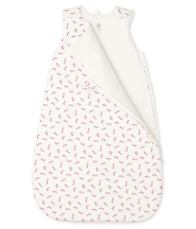 Gigoteuse b&eacute;b&eacute; en c&ocirc;te blanc MARSHMALLOW/rose GROSEILLER