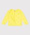 Cardigan enfant en coton uni jaune