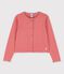 Cardigan en coton enfant fille rose PAPAYE