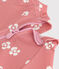 Combinaison anti UV bébé, imprimée à fleurs rose CHARME/blanc MARSHMALLOW