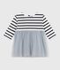 Robe bébé bi-matière manches longues