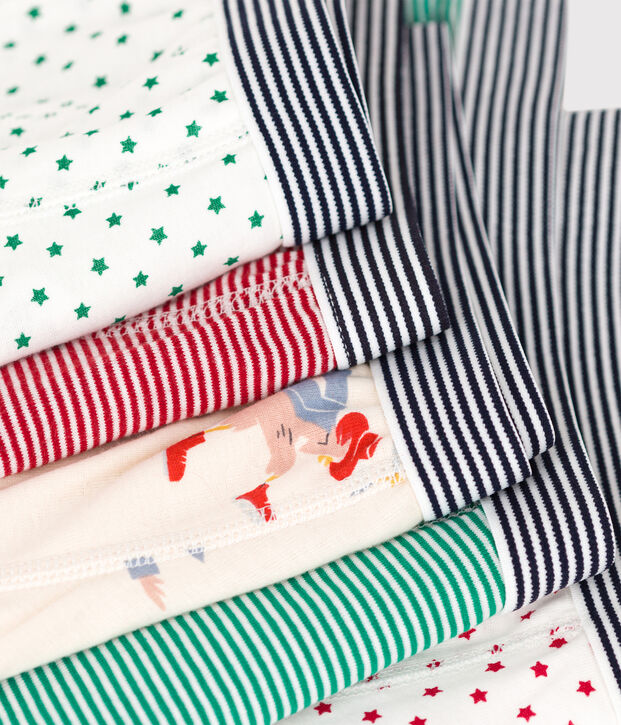 Lot de 5 boxers petit gar&ccedil;on en coton dont un phosphorescent multicouleur