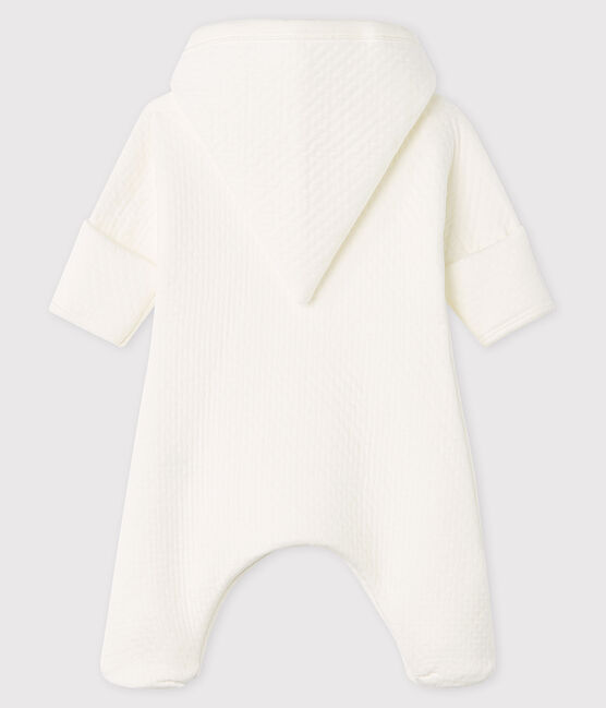 Combinaison longue bébé en tubique matelassé blanc MARSHMALLOW
