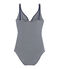 Body sans manche femme en jersey extrafin bleu ABYSSE/blanc LAIT
